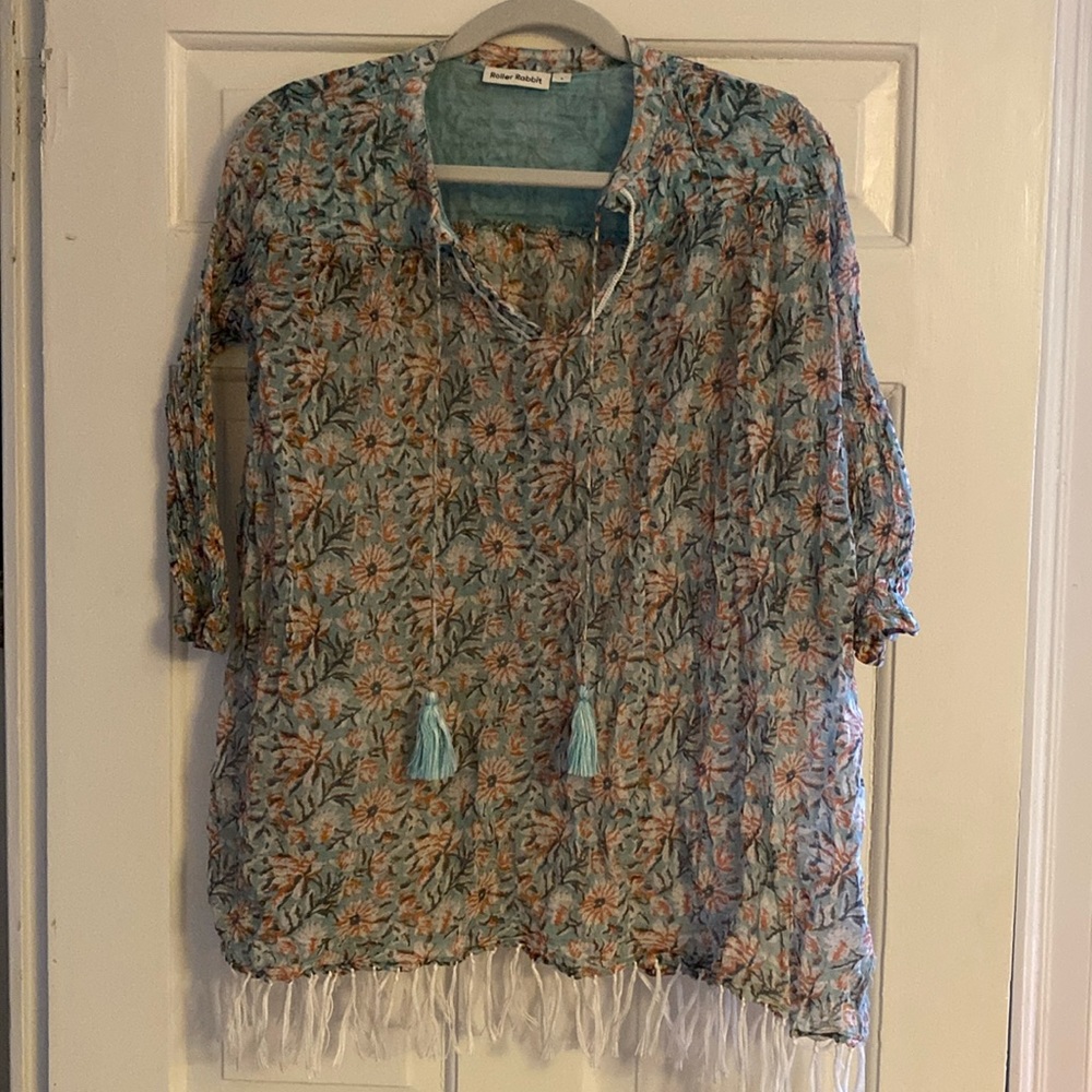 Roller Rabbit size S small women’s top beach cover up tunic